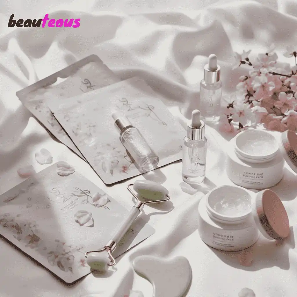 SkinCare for Dry Sensitive Skin morning and night routine with serums creams and face masks