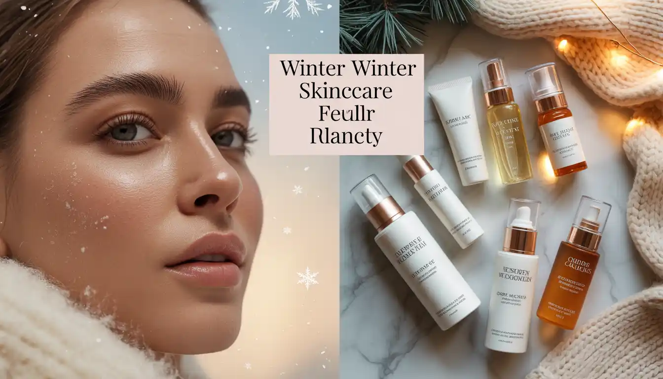 Ultimate winter skin care routine featured image showing glowing healthy skin and premium skincare products for all skin types